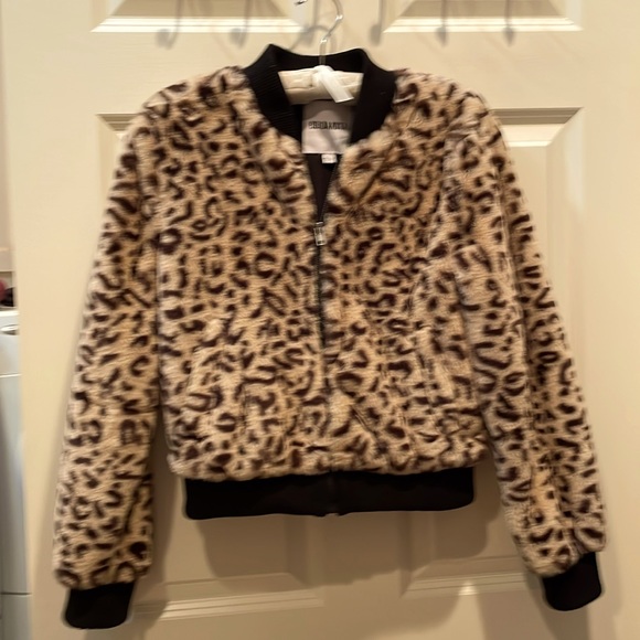 BB DAKOTA LEOPARD PRINT BOMBER JACKET - Picture 1 of 2